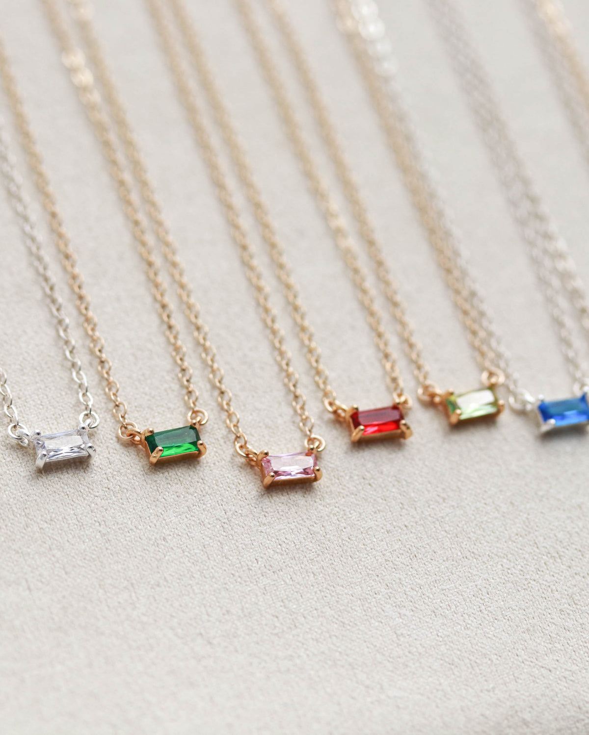 Tom Design Baguettes complete in birthstones.