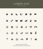 a collection of various symbols and icons, including hearts, stars, flowers, animals, sports equipment, and more. The image does not contain any text or specific information about the symbols, and it does not depict a scene or a specific location. The image is not a collage of multiple images, and it does not contain any text or descriptions. The image does not include any specific information about the symbols or their meanings.