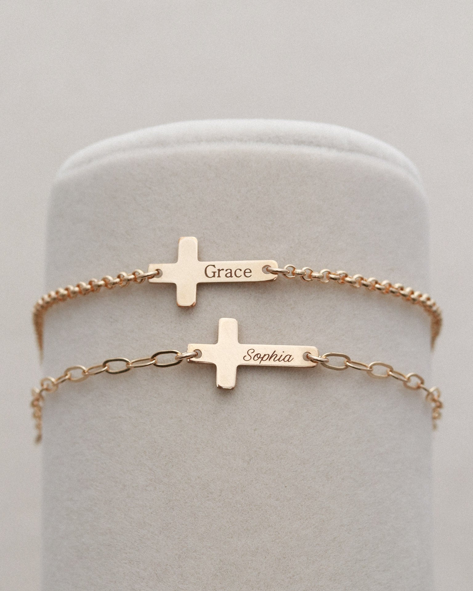 Engraved Cross Bracelet – Lorren Mae