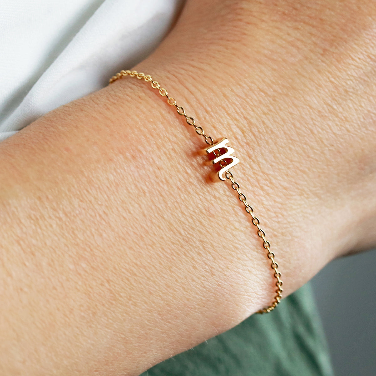 Single Cursive Bracelet – Lorren Mae