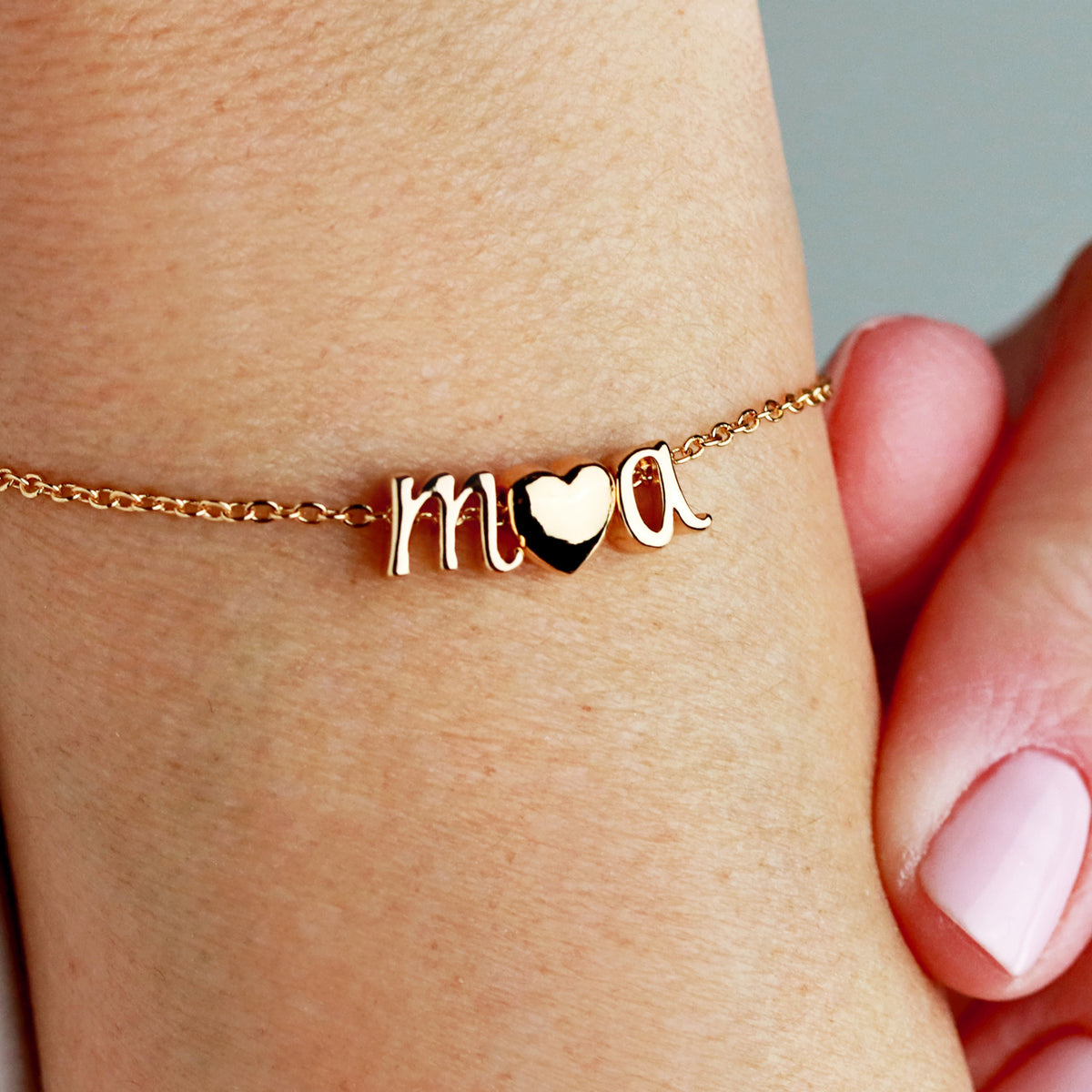 Triple Cursive Bracelet – Lorren Mae