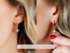 Starburst Huggie Earrings with either a solid or CZ base from Tom Design Shop.