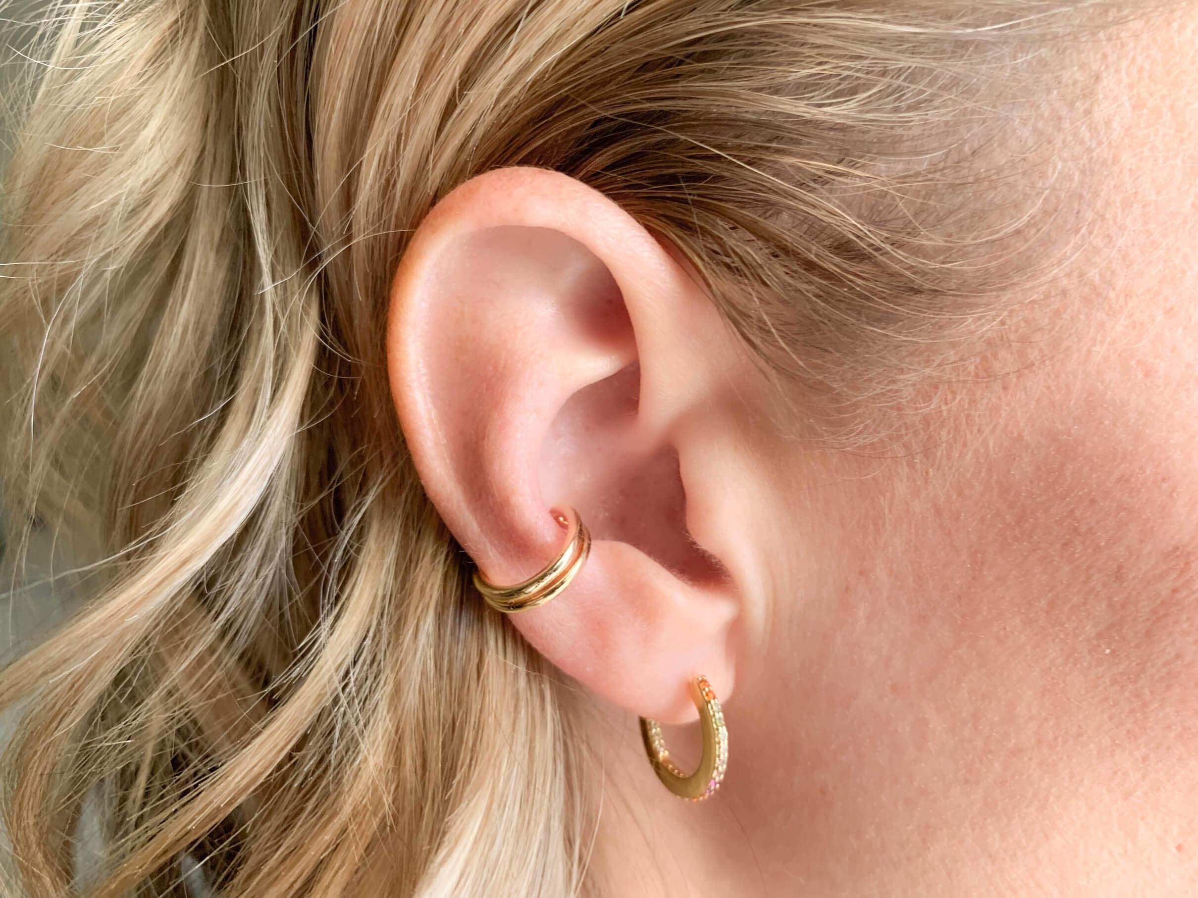 18k gold plated earring cuff by Tom Design Shop.