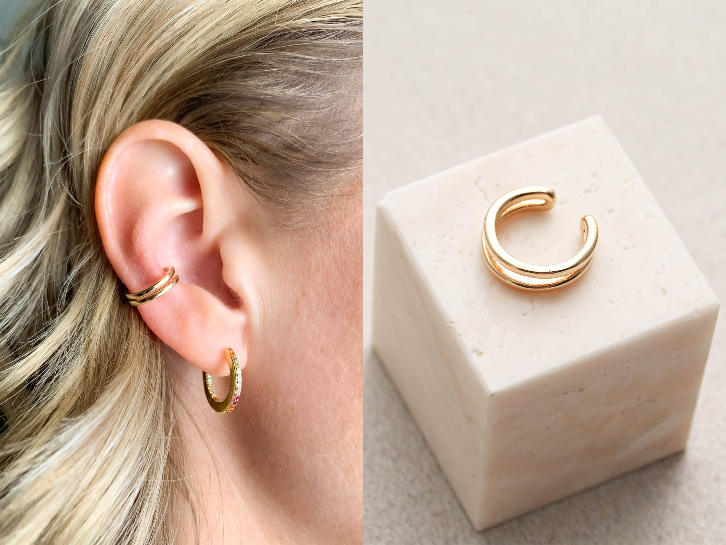 Solid double earring cuff for all occasions from Tom Design Shop.